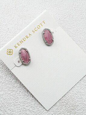 Kendra Scott Pink Crystal Stud Earrings